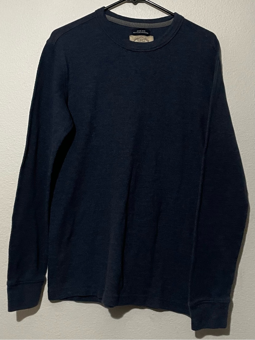 St. John's Bay Navy Long Sleeve Waffle Thermal Shirt